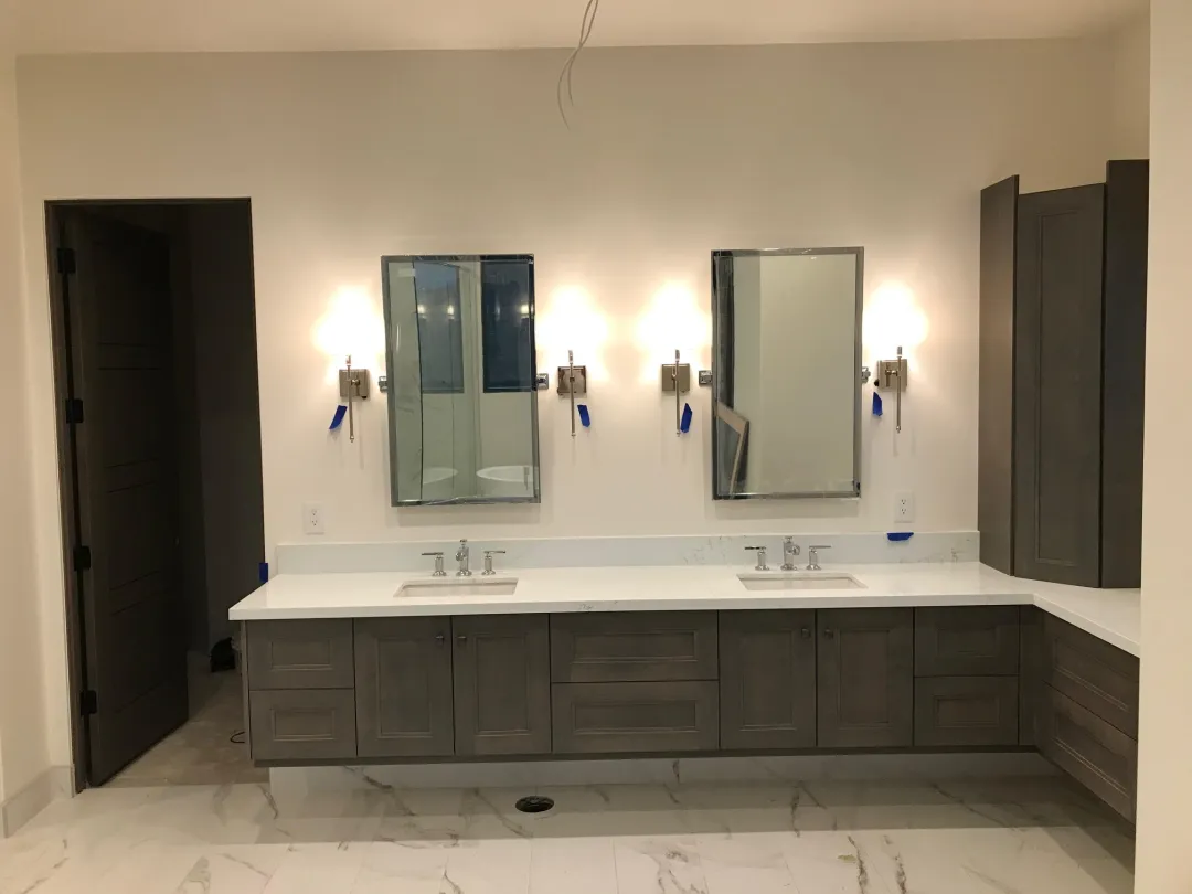 Marble double vanity bathroom