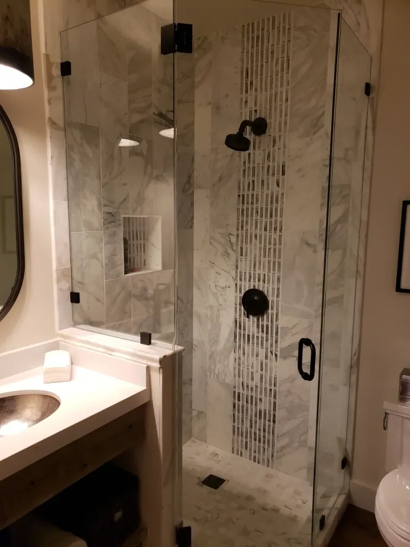Marble shower bathroom