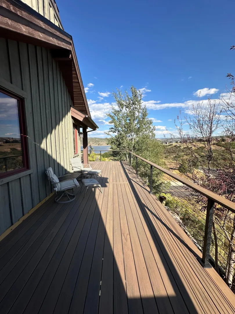 Composite deck mountain view