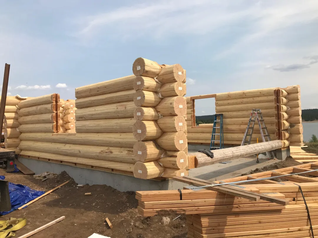 Custom log home construction