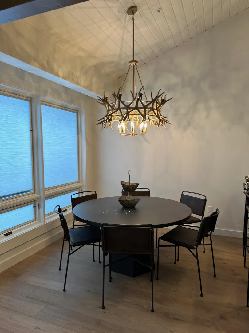 Stone fireplace mantel