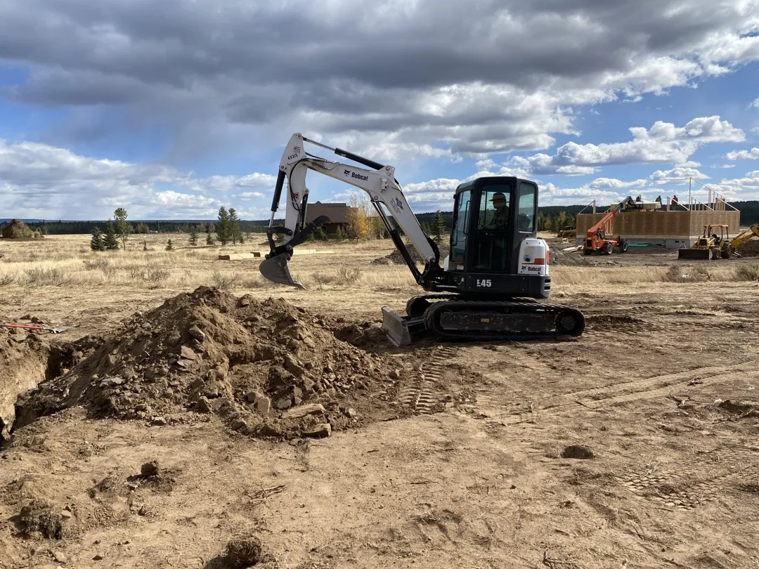 Bobcat E45 excavator performing excavation work