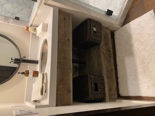 Custom bathroom vanity with refined finish details