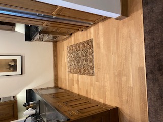 Wide-plank wood flooring and custom railing in Deer Valley