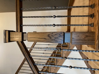 Tailored railing and wood floor craftsmanship