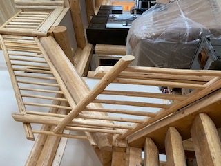 Log home decking construction
