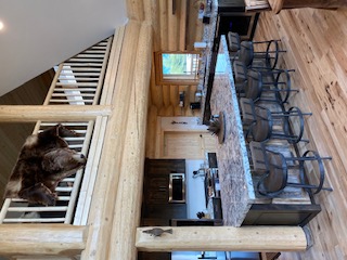 Mountain log home interior